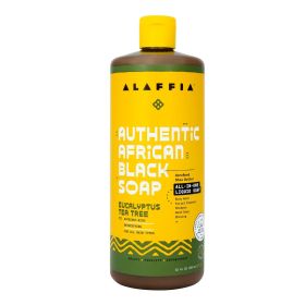Alaffia African Black Soap - Eucalyptus Tea Tree, 32 Fl Oz.
