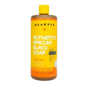 Alaffia African Black Soap - Unscented, 32 Fl Oz.