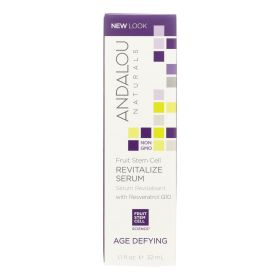 Andalou Naturals Age Defying Revitalize Serum with Fruit Stem Cells, 1.1 Fl Oz