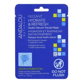 Andalou Naturals Instant Hydration Refreshing Facial Mask, Case of 6 (0.6 Fl Oz Each)