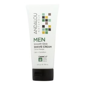 Andalou Naturals Men’s Smooth Glide Shave Cream, 6 Fl Oz