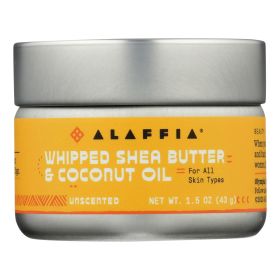 Alaffia Whipped Shea Butter & Coconut Oil - Unscented, 1.5 oz