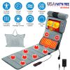 Full Body Electric Massage Mat with Heat Vibration Massage Pad Cushion Back Massage Mattress Chair Pad with Neck Massager Lumbar Pillow with 10 Vibrat